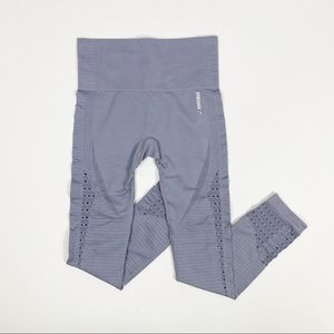 NEW Gymshark‎ Energy Seamless High Rise Eyelet Cutout Grey Purple Legging Small